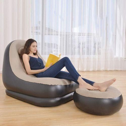 Ensemble Fauteuil et Pouf Gonflable Rapide pour Intérieur et Extérieur