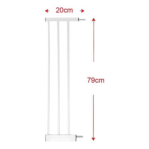 Extension pour Barrière de Sécurité - 20cm - Pour Enfants et Animaux - Blanc