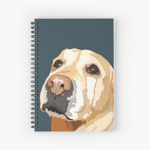 Yellow Lab Spiral Notebook Bloc note