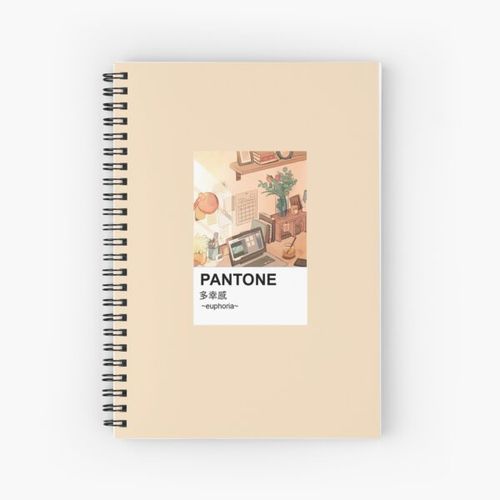 Pantone aesthetic Anime Peaceful Stationary Spiral Notebook Bloc note