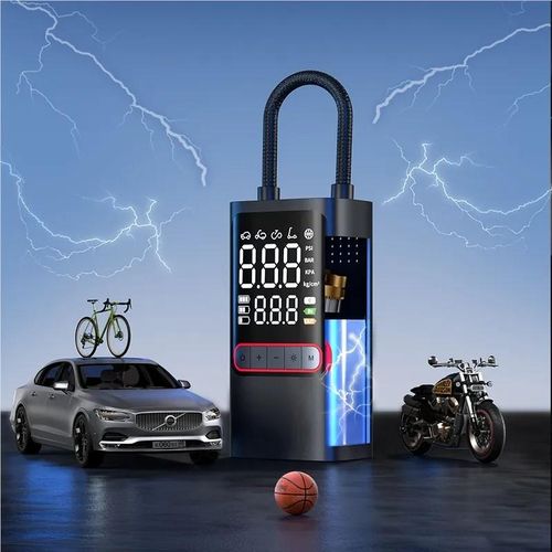 Pompe de gonflage électrique avec lampe à LED, compresseur d'air de voiture, pompe gonflable portable, moto, vélo, opathie