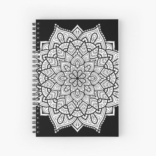 Art du mandala indépendant, coloriage pour adultes, méditation sur les symboles spirituels bohèmes Cahier à spirale - Adult coloring book Cahier de coloriage pour adultes