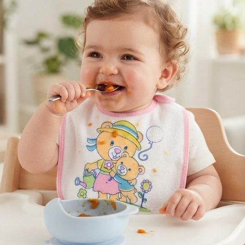 Bavoir Bébé Imperméable avec Fermeture à Pression – Motifs Aléatoires
