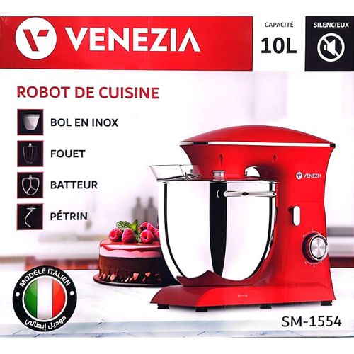 Robot pétrin multifonction 10 litres puissant avec design élégant et bol en inox