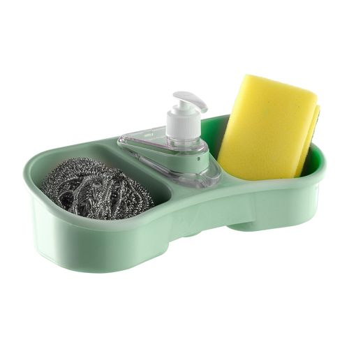 Organisateur d’évier avec doseur de savon VERT