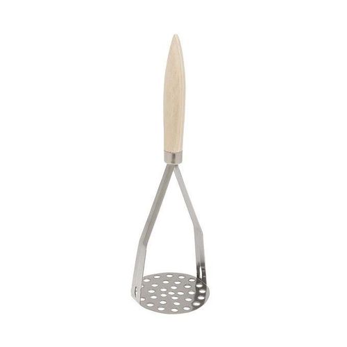 Presse-purée en acier inoxydable avec manche en bois, presse à pommes de terre