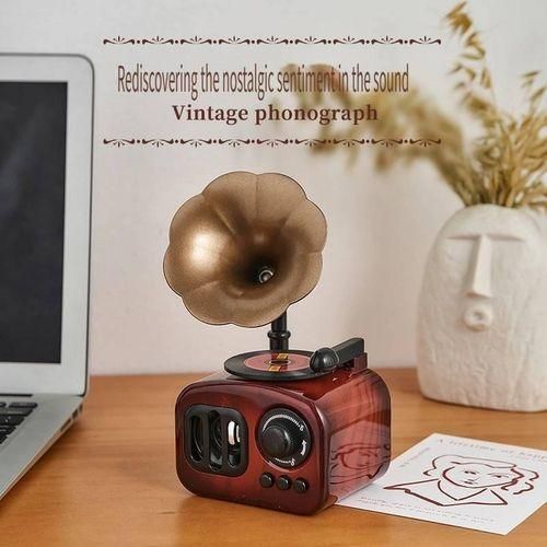 Petite Boîte à Musique Décorative – Phonographe Vintage Marron