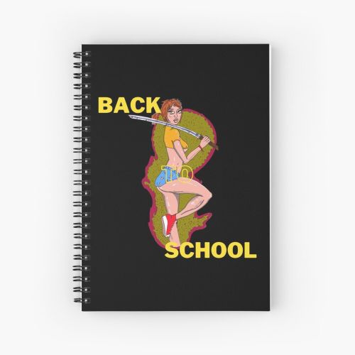 Retour à l'école Punk Katana Girl créée et vendue par FilMate.Spiral Notebook Bloc note