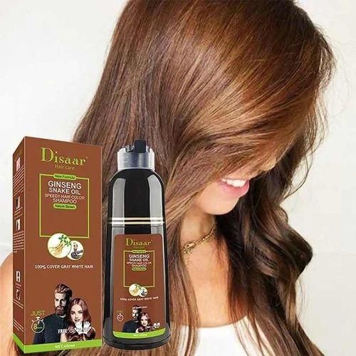 Shampoing Colorant marron 400ML pour Couverture des Cheveux