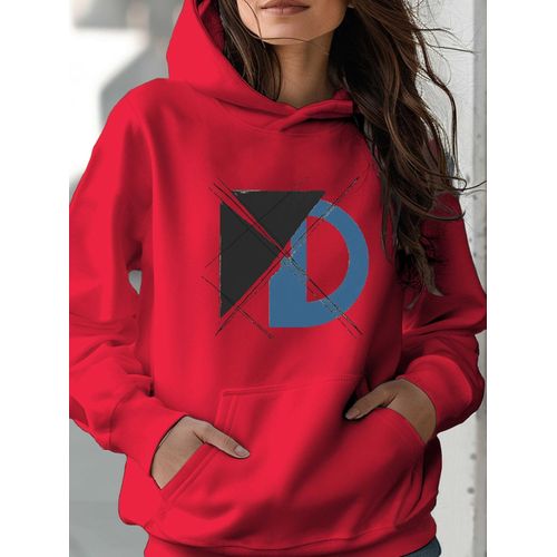 Sweat à capuche géométrique abstrait pour femmes - Pull d'hiver moderne et chaud avec poches, pull décontracté et douillet, lavable en machine pour l'automne/hiver (En stock)