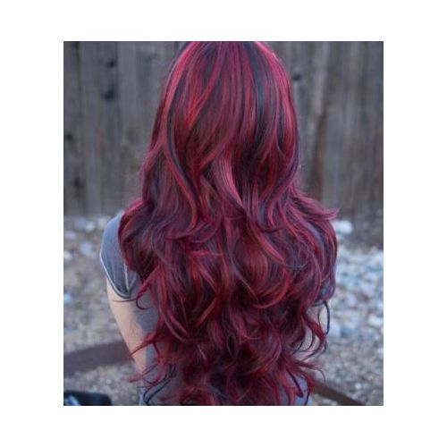 Extensions cheveux acajou_greunat_capillaires synthétiques avec pinces, résistantes à la chaleur, postiche lisse, colorée, pour femmes, 15g /pièce