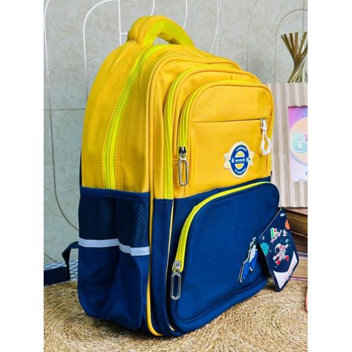Sac à Dos Solide Jaune & Bleu – Pour Élèves et Collégiens