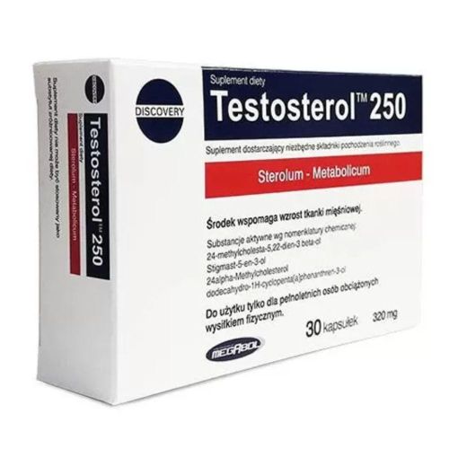 Testosterol™ 250 30 Capsules | Booster Naturel de Testostérone | Gain de Masse, Force & Libidoo