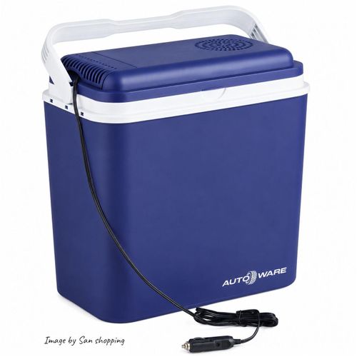 Glacière électrique 24 L, grande glacière isolée avec prise allume-cigare 12 V,Réfrigérateur portable pour le camping idéal pour les activités aériennes