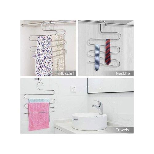 Cintre pour pantalon rangement pour pantalon serviette chromé