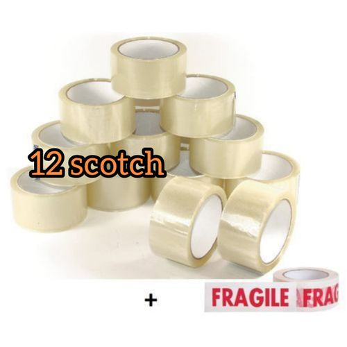 Pack de 12 Scotch Adhésive transparent 150 G et scotch fragil