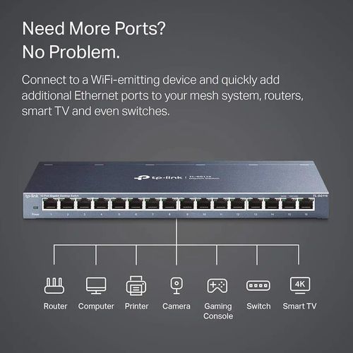 Switch TP-Link rapide et durable 16 ports
