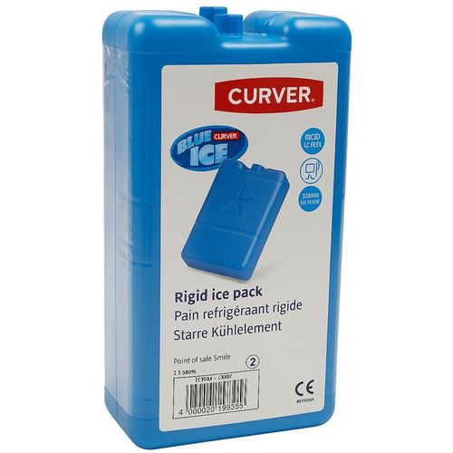 Lot de 2 Pains de Glace Rigides CURVER- Blue Ice 400g - Accumulateurs de Froid pour Glaciere et Sac Isotherme - ACCUMULATEUR DE FROID P/2 - 2X400