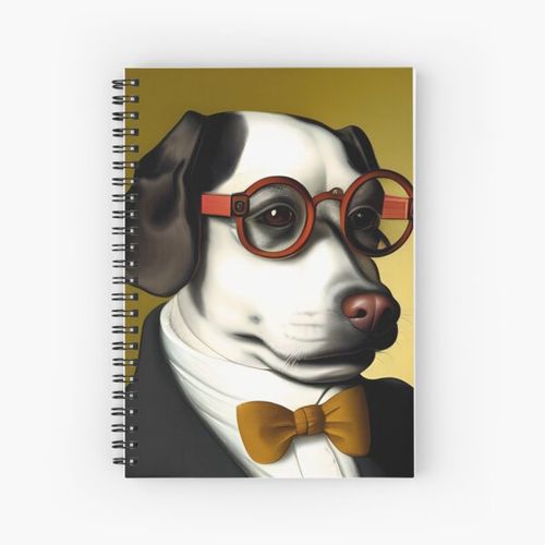 Anthropomorphic Aristocratic Dog Spiral Notebook Bloc note
