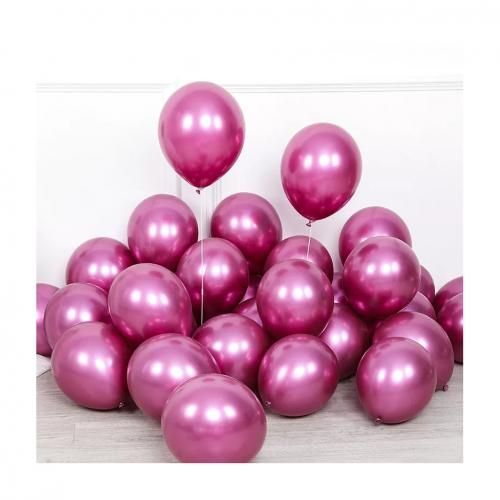 25 ballons rose fushia métallique pour décoration anniversaire 31 CM