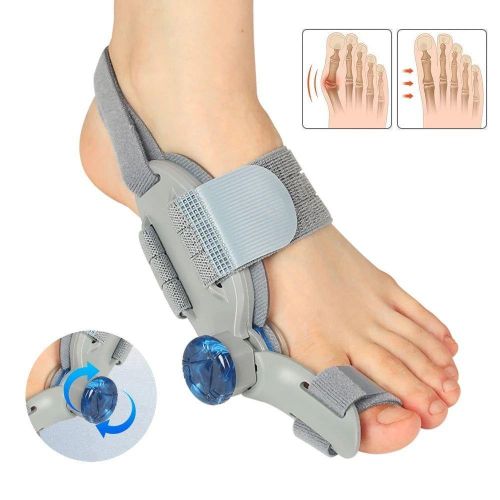 Correcteur d'Oignon Hallux Valgus,Attelle Réglable 180° avec Coussin Gel Silicone,Taille Unique Pied Gauche/Droit
