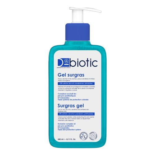Gel Surgras 240ml - Nettoyant Doux Spécialement pour les Peaux Sèches