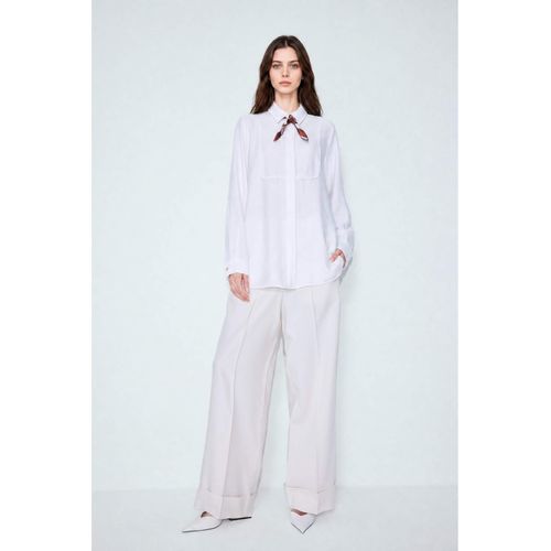 Pantalon écru large Coupe droite