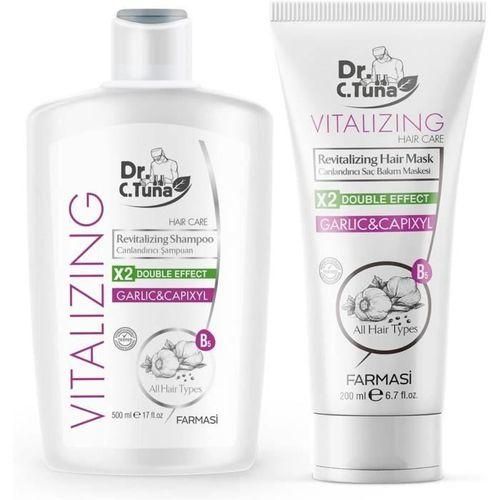 Dr.c.Tuna shampoo Revitalizing 500ml + Masque Vitalizing Garlic 200ml