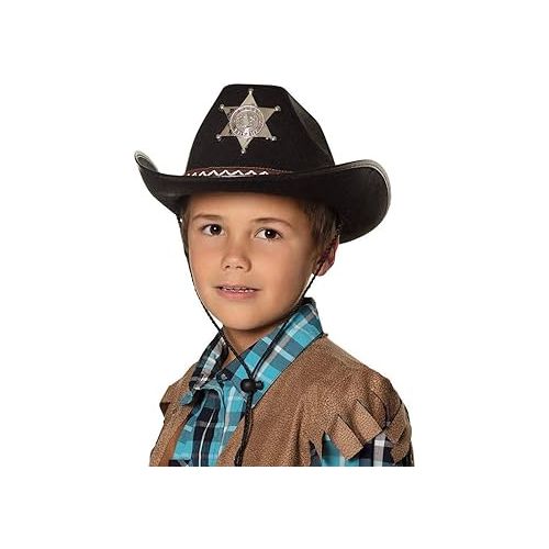 Chapeau enfant sherif noir