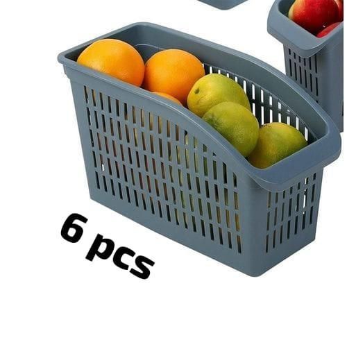 Paniers de Rangement Réfrigérateur 6pcs – Lot de 6 Plastique Multifonctions