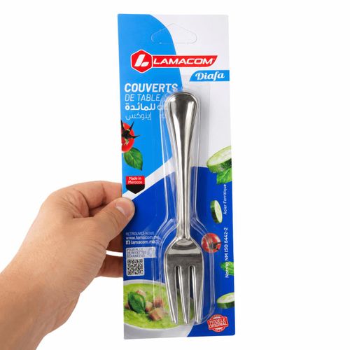 Diafa Fourchette de Table et de Service en Inox – Finition Brillante – Durable et Ergonomique – Anti-Corrosion – Parfaite pour la Cuisine, les Réceptions et l’Usage Quotidien - 5 pièces