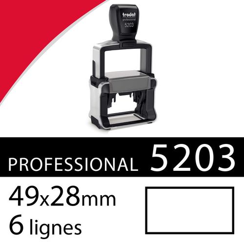 طابع وختم اتوماتيكي كبير الحجم بروفيشنال من ترودا العالمية 6 اسطر