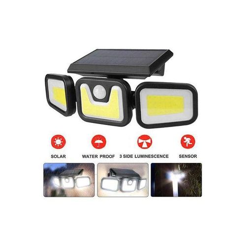 Lampe solaire LED avec capteur de mouvement IP65 - projecteurs muraux