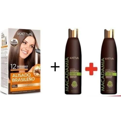 PACK Alisado de Lissage Brésilien à la Kératine + Shampoing Déméleur l'huile d'argan qui répare les cheveux.