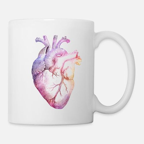 Anatomical Heart with colors Mug, Haut Qualité