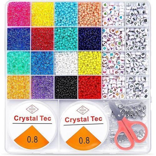 Accessoires pour La Fabrication des Bracelet Bijoux,Lettres,Ficelle Élastique et Perles