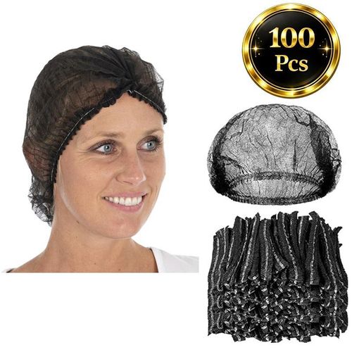 Pack de 100 Charlottes Jetables à Élastique - Filet de Protection Cheveux