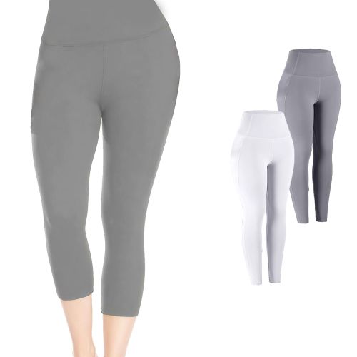 Pack De 2 Legging Blanc+Gris Confortable pour Femme Sous-vêtements Maison