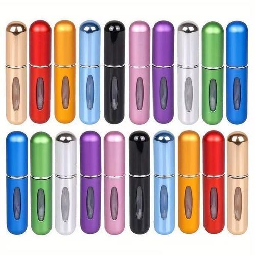 10 Pièces 5ML Bouteille Vaporisateurs de parfum vide rechargeable (couleur aléatoire)