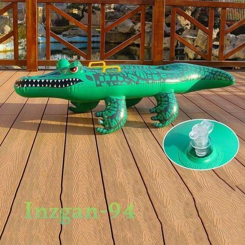 Flotteur crocodile gonflable géant pour piscine, plage et eau d'été