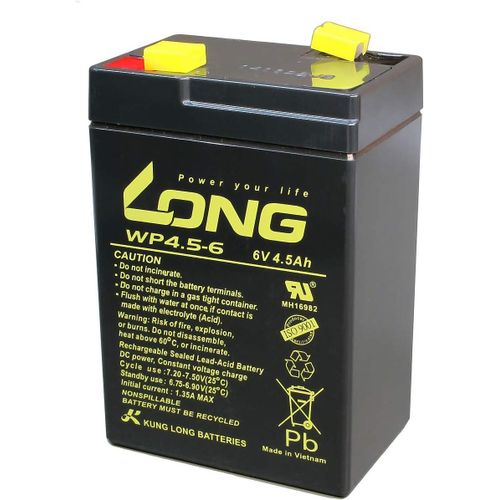 Batterie compatible avec LC-R064R5P 6 V 4.5 Ah Batterie plomb-feutre