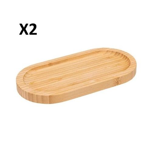2 Assiettes bambou (20 x 10 cm)