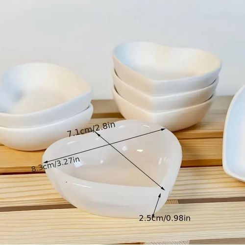 1pc Cœur Plat Moule en Silicone Résine Époxy Cœur Assiette Petit Plat