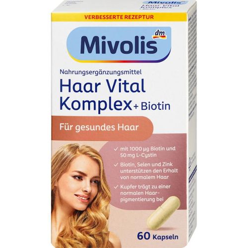 Complexe Vital Cheveux + Biotine – 60 Gélules