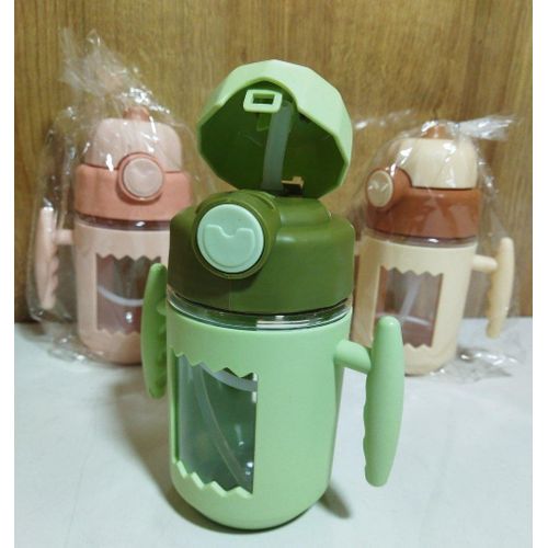 LittleSip Sipper with Green Handle, 500ml, Portable Water Bottle for Daily Use