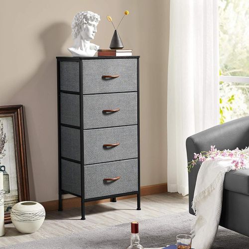 Meuble de Rangement à 4 Tiroirs en Tissu – Design Moderne et Élégant