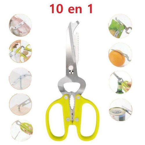 Ciseau de cuisine détachable polyvalent avec poignée légère - Ciseau 10 10 en 1 1