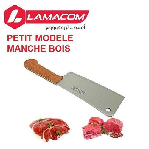Couperet à viande PETIT MODELE MANCHE BOIS - Couteau de viande en inox épais