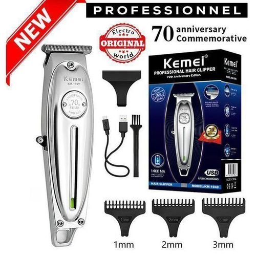 Kemei KM 1949 Tondeuse professionnel rechargeable + Accessoires