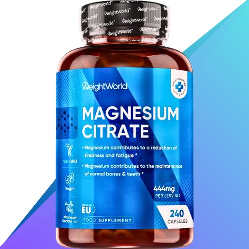 Magnesium Citrate, 444 mg - Pour les os, l'énergie et les muscles - 240 Capsules